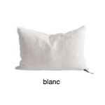 Maison de Vacances MDV Coussin 40*60 Crepon de Lin Lavé Blanc