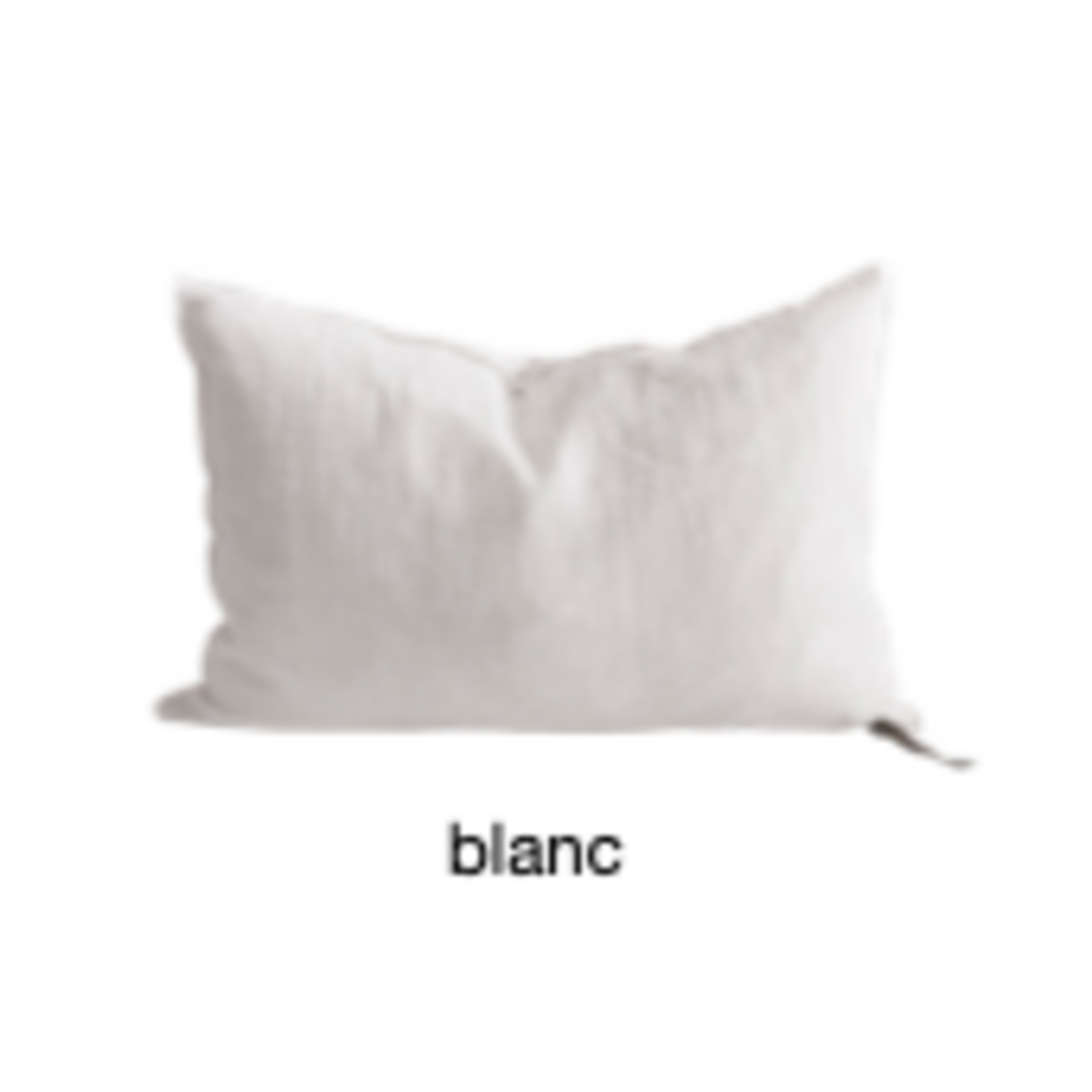 Maison de Vacances MDV Coussin 40*60 Crepon de Lin Lavé Blanc