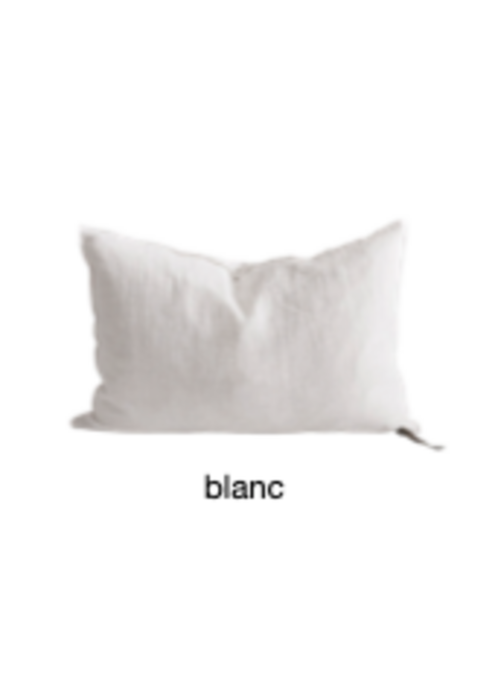 Maison de Vacances MDV Coussin 40*60 Crepon de Lin Lavé Blanc