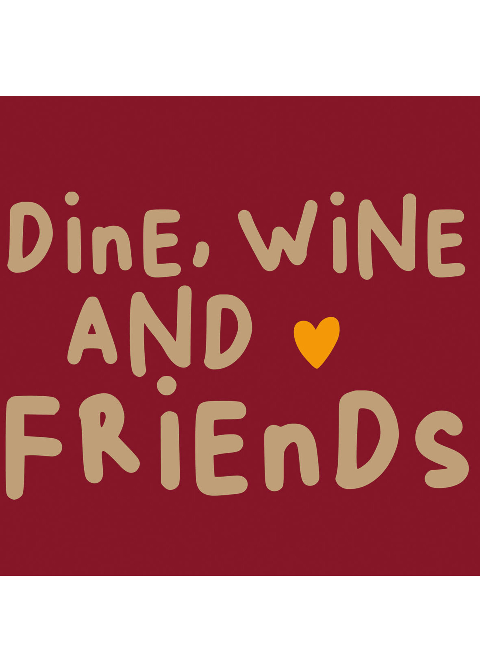 Serviettes en Papier Wine Dine Friends 33*33