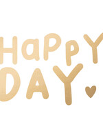 Serviettes en Papier Happy Heart Gold 25*25