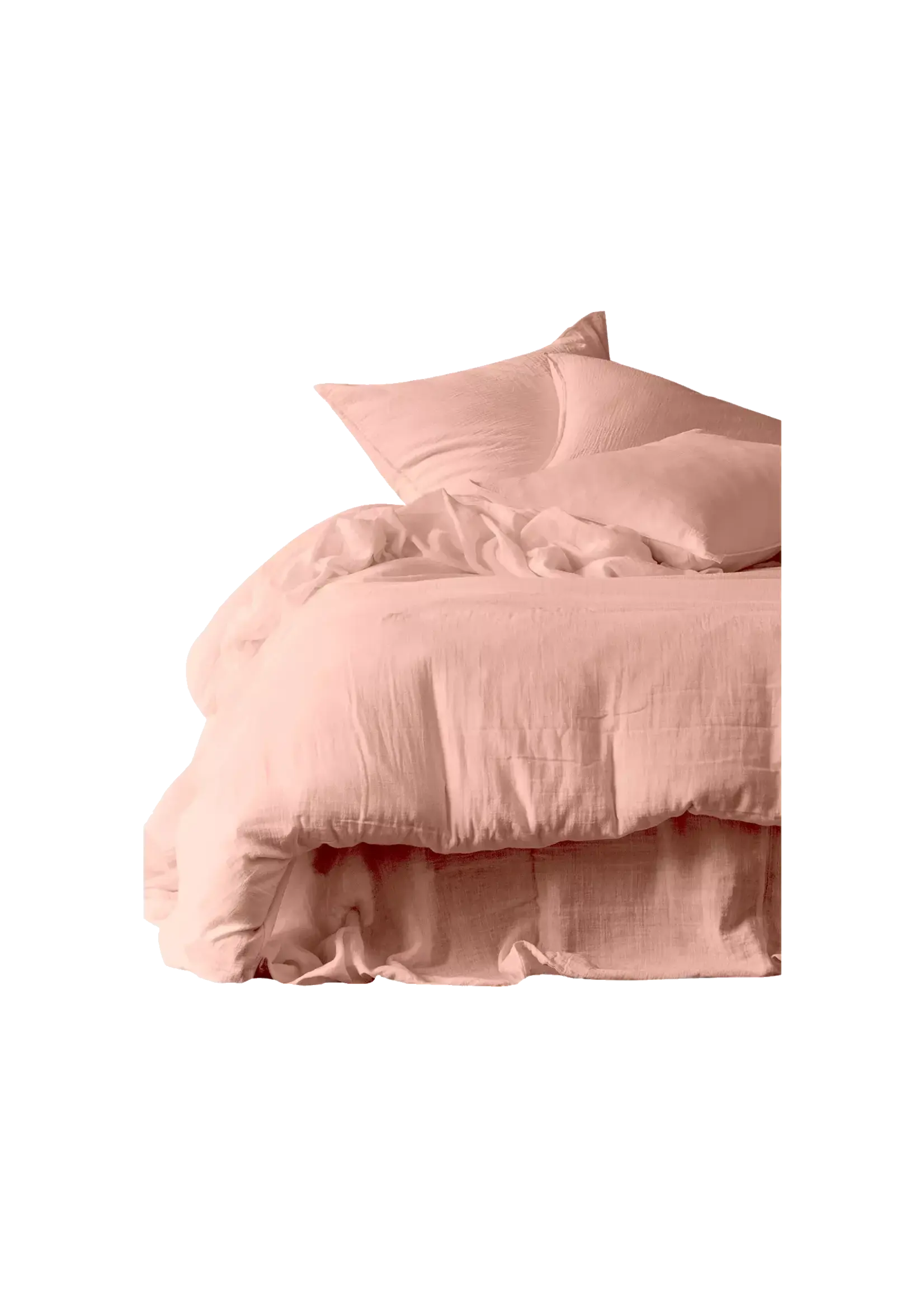 Haomy Lot de 2 Taies Mykonos 65*65 Blush