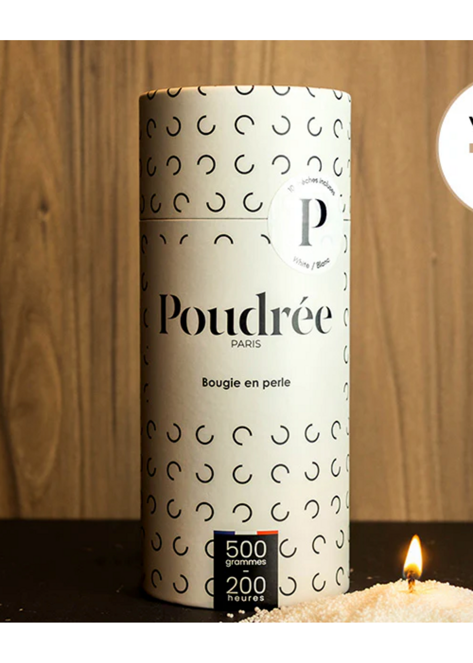 Poudrée Paris BougiePoudrée Neutre Blanche