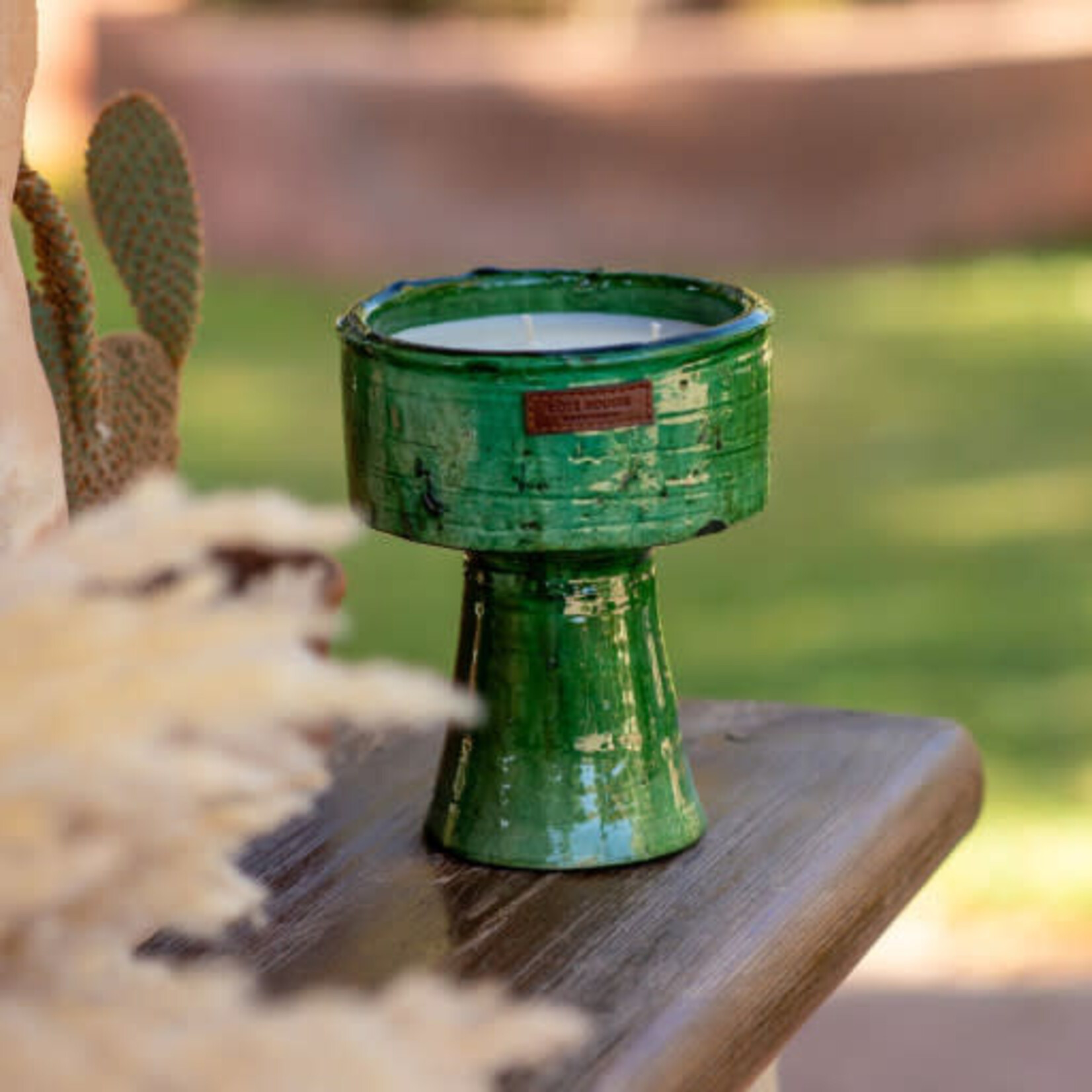 Côté Bougie Bougie Céramique Tamegroute Vert Menthe et Thé