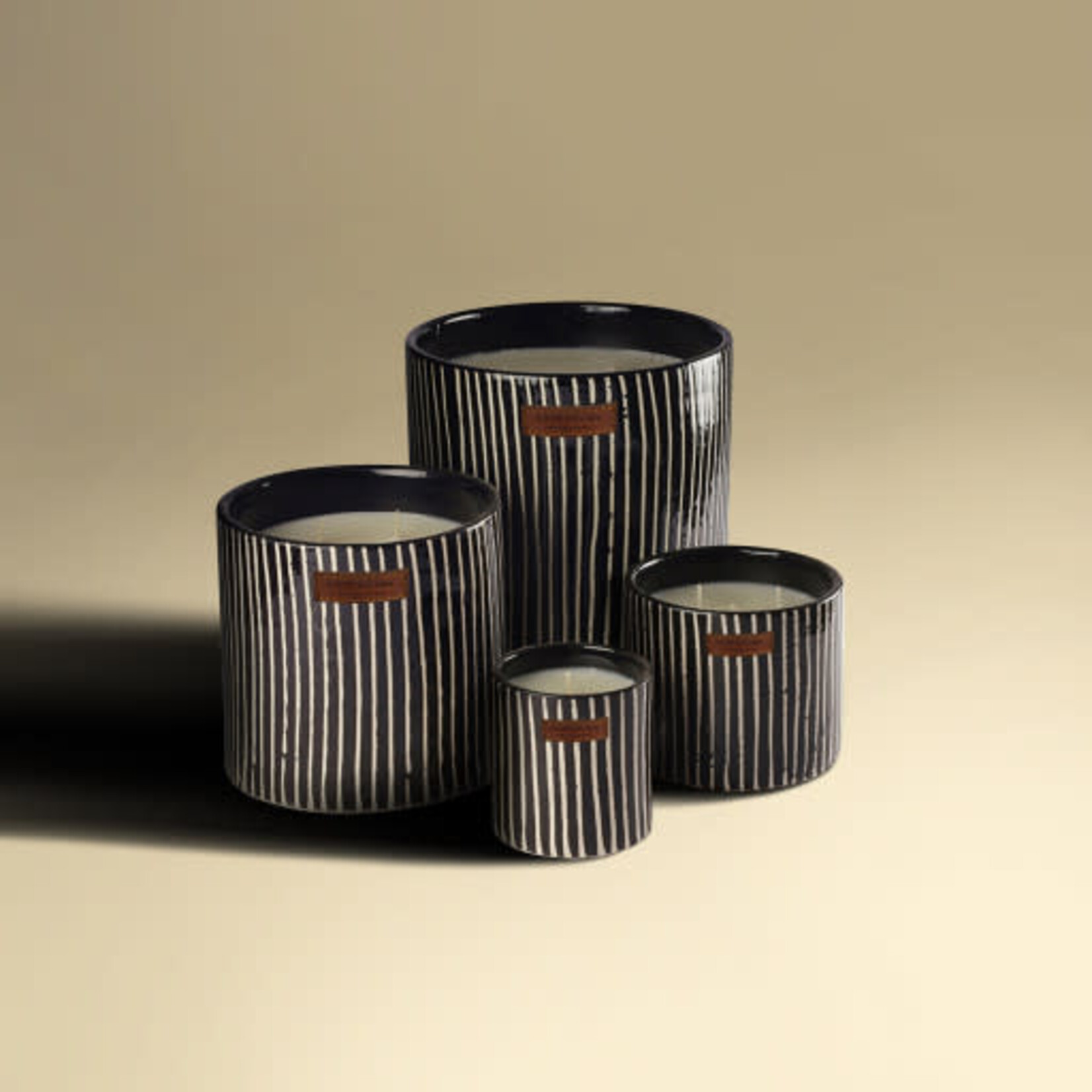 Côté Bougie Bougie Zébrée Céramique Mandarine Majorelle