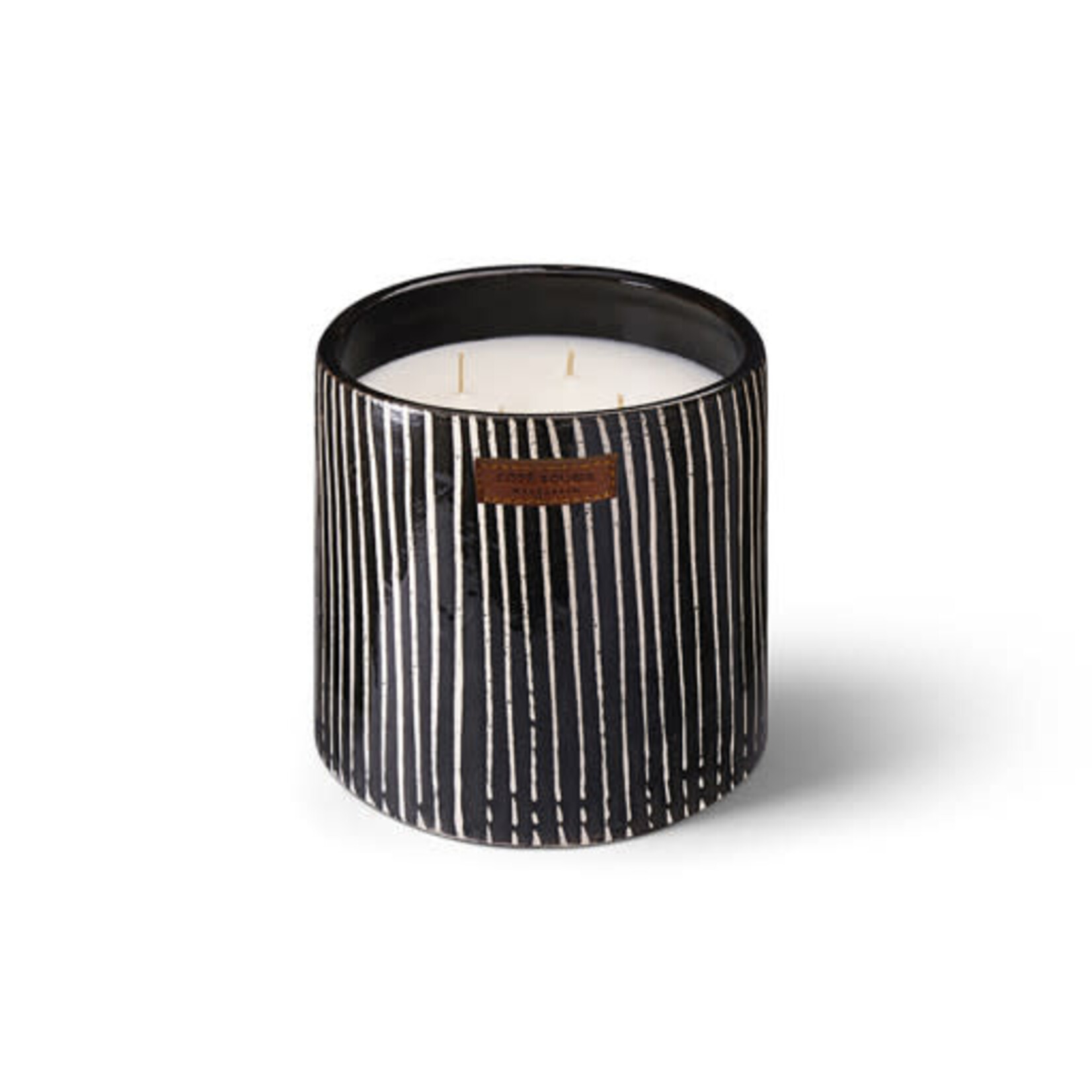 Côté Bougie Bougie Zébrée Céramique Mandarine Majorelle