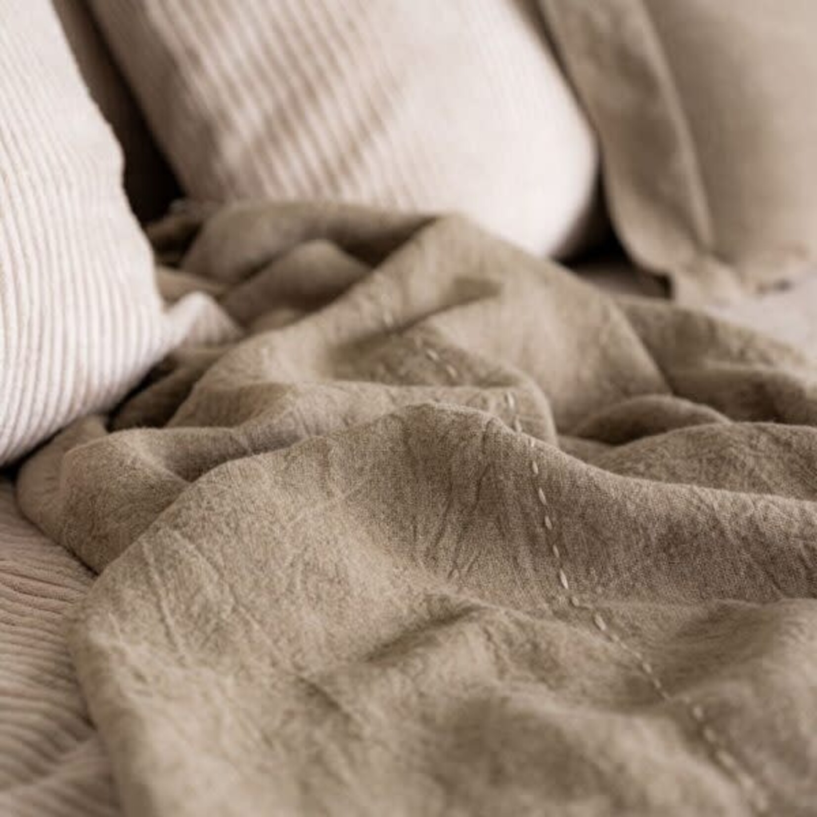 Bed and Philosophy Plaid Come Back Sable 140*220 cm