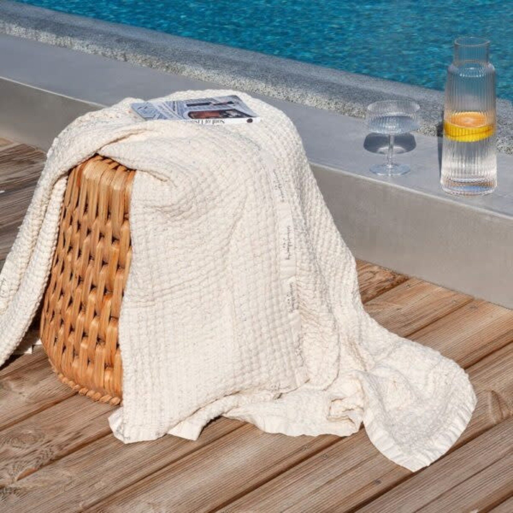 Bed and Philosophy Plaid Mireille Ecru 130*180 cm