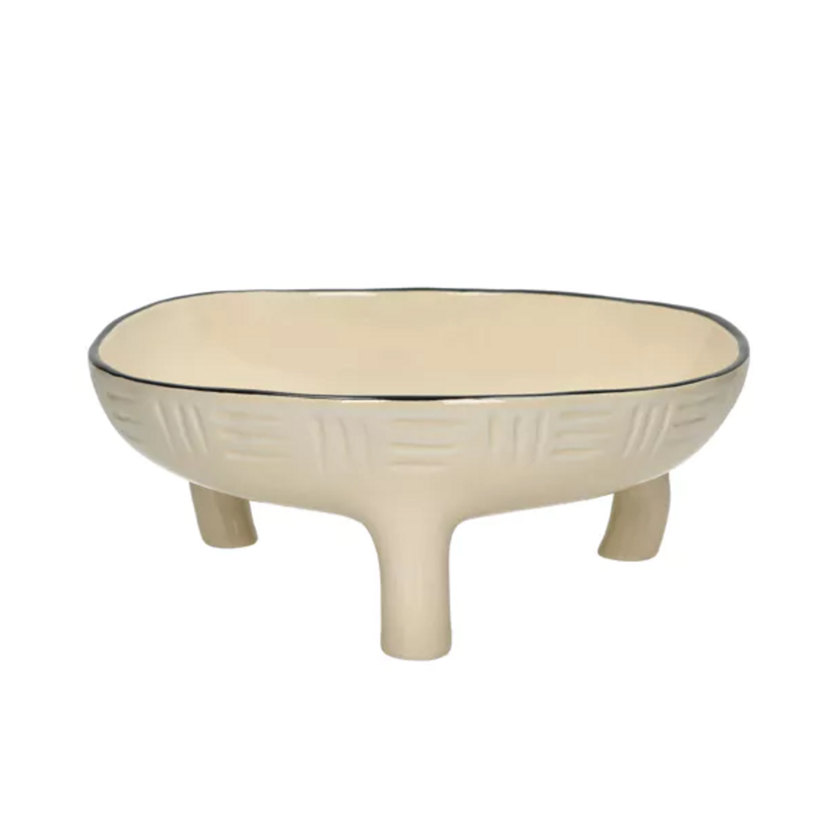 Pomax Meet The Kuti's Plat Déco Ivoire 28*11 cm