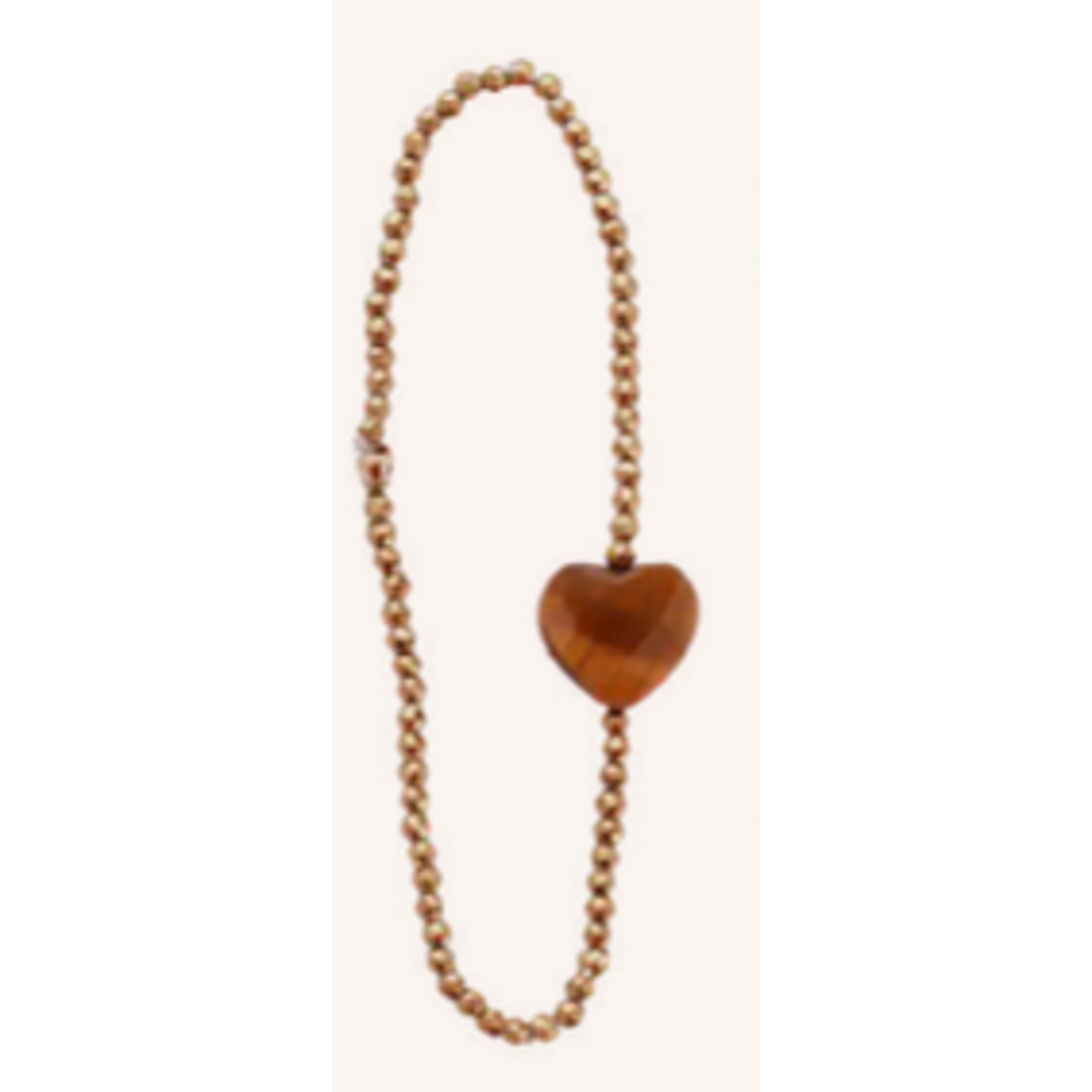 Le Monde est Stone Bracelet Coeur de Pierre Oeil de Tigre