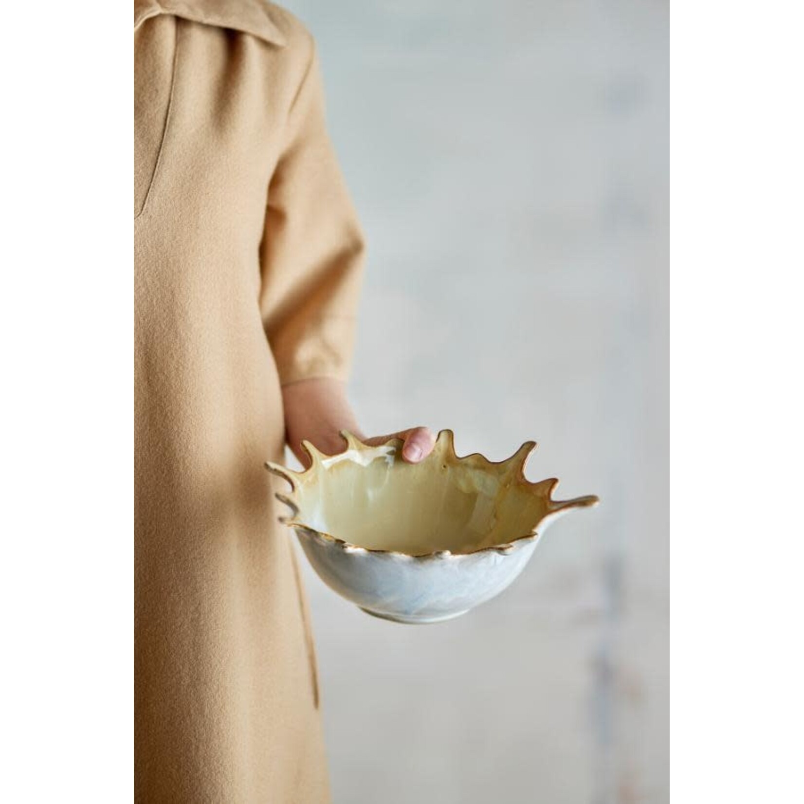 Bloomingville Alcott Bowl Saladier 24 cm Nature Grès