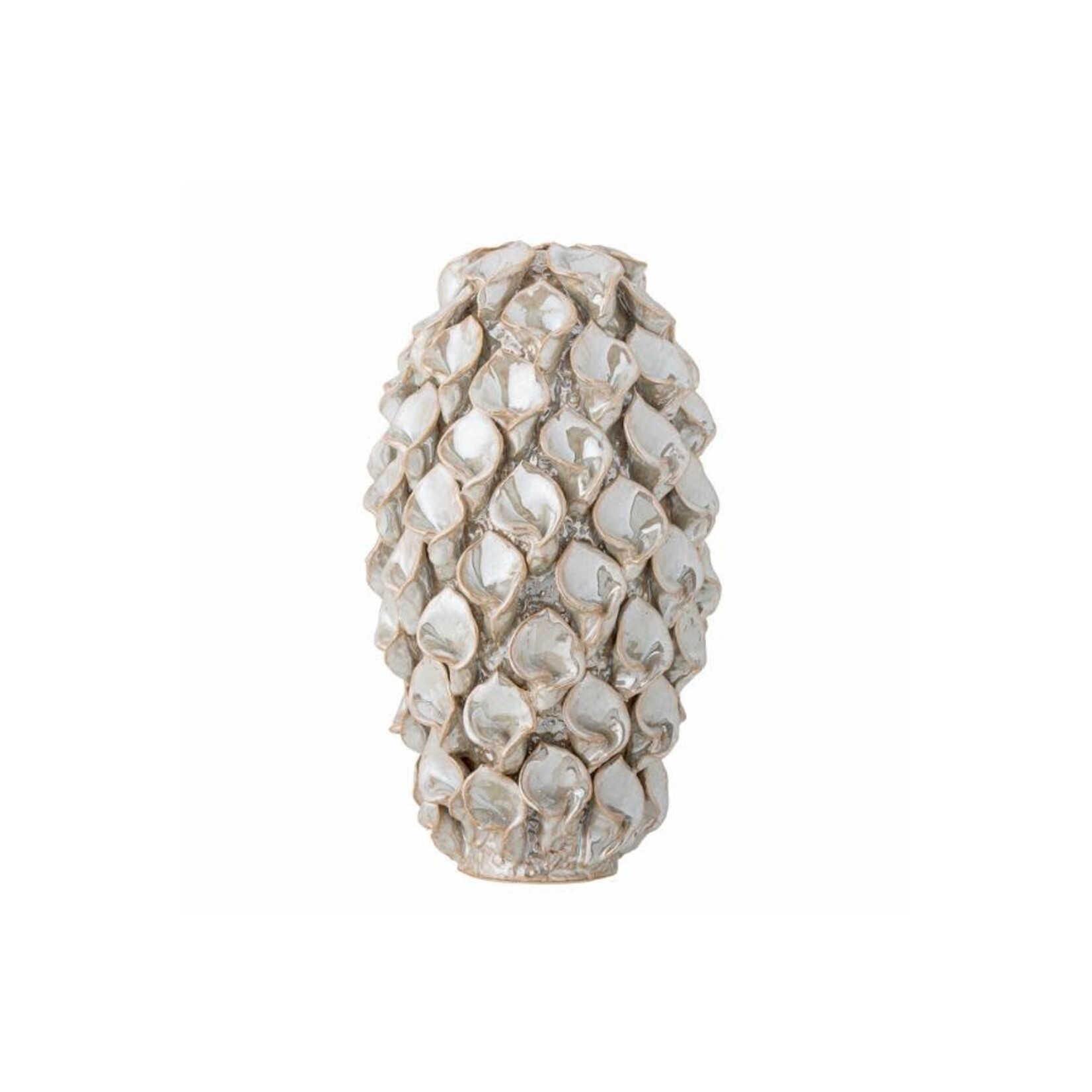 Bloomingville Vase Glenda Déco Blanc Grès 21cm * 34 cm