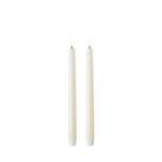 Uyuni Led Taper Candle Bougies 25 cm Ivory Pack de 2 pièces