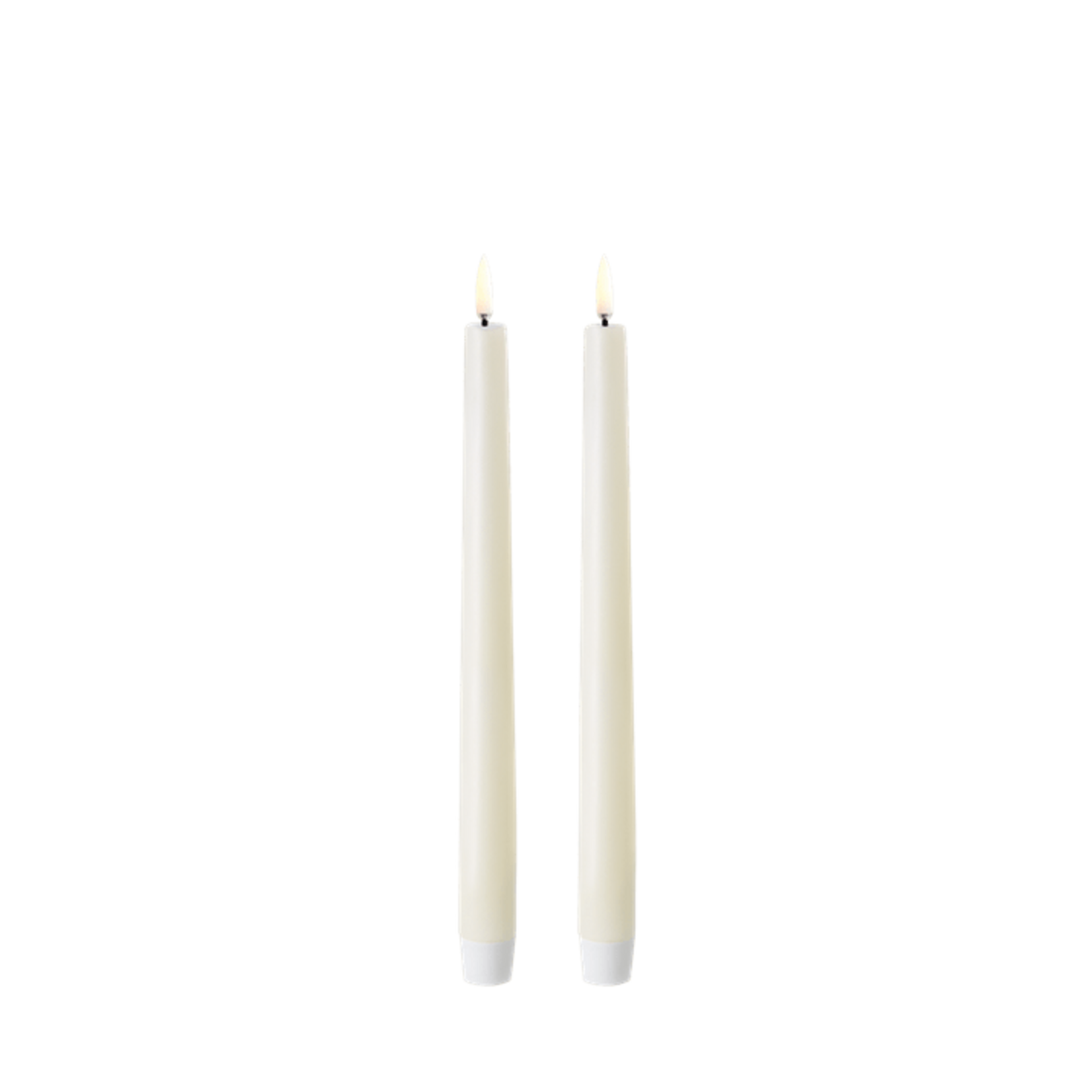 Uyuni Led Taper Candle Bougies 25 cm Ivory Pack de 2 pièces