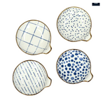 Pomax Anafi Set de 4 Assiettes Apéritives 10*11 cm