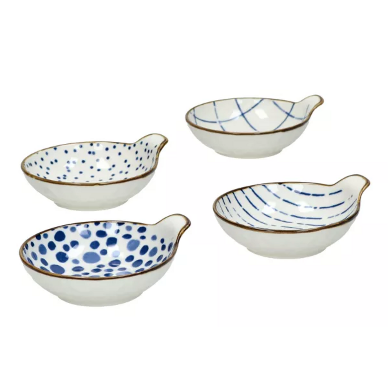 Pomax Anafi Set de 4 Assiettes Apéritives 10*11 cm