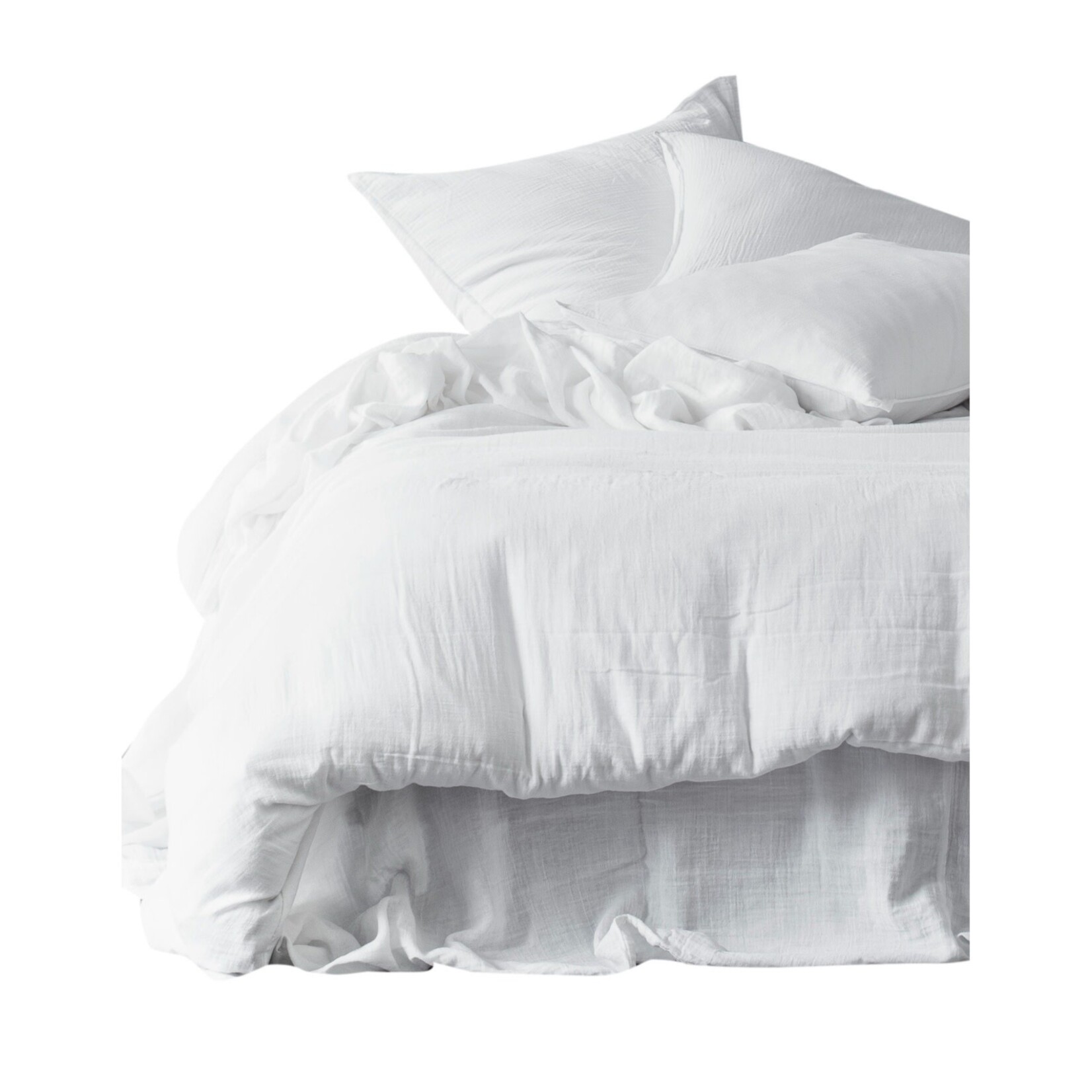 Haomy Drap Plat Mykonos Blanc 270*290 cm