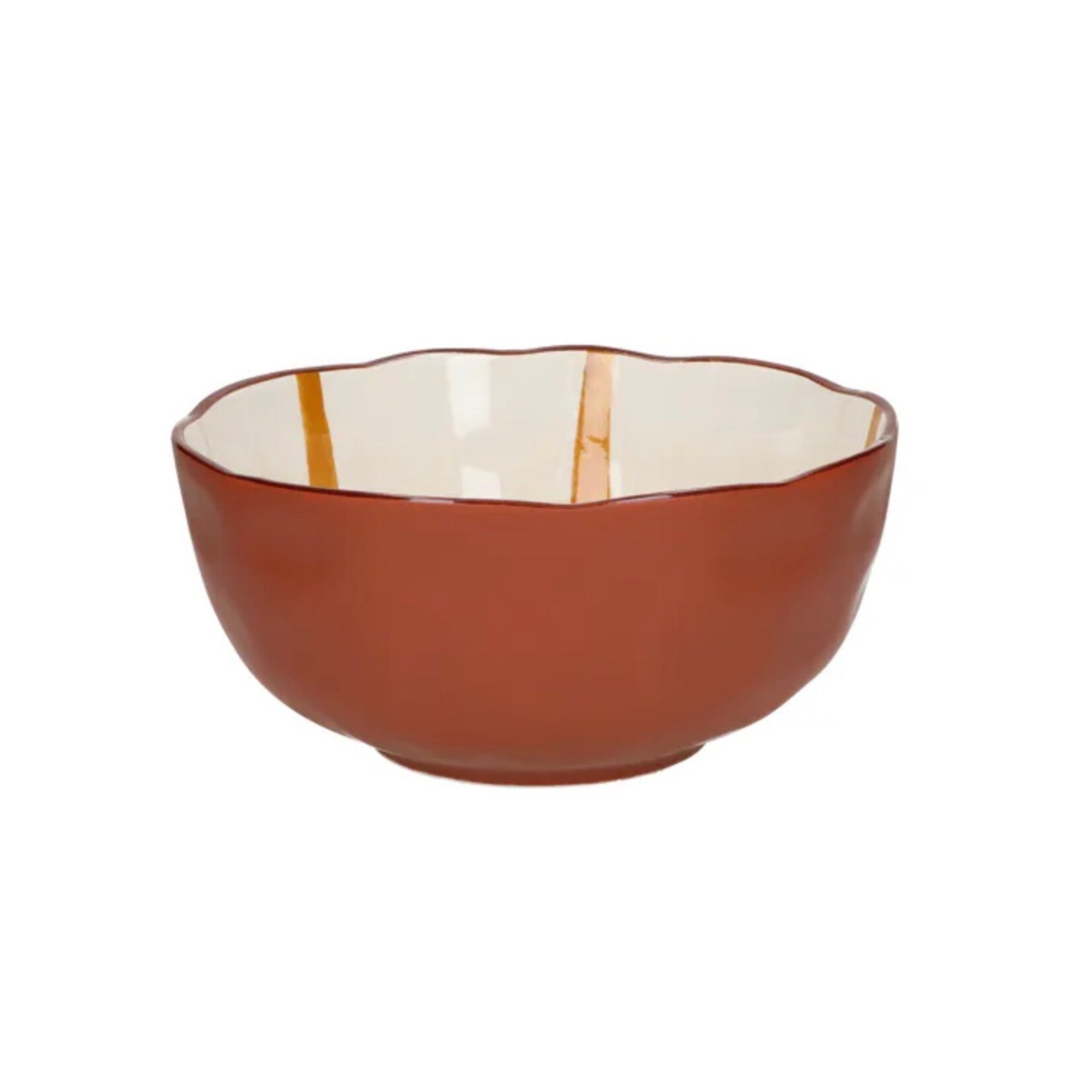 Pomax Mykonos Saladier Porcelaine Soleil Jaune 24 cm