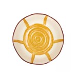 Pomax Mykonos Saladier Porcelaine Soleil Jaune 24 cm