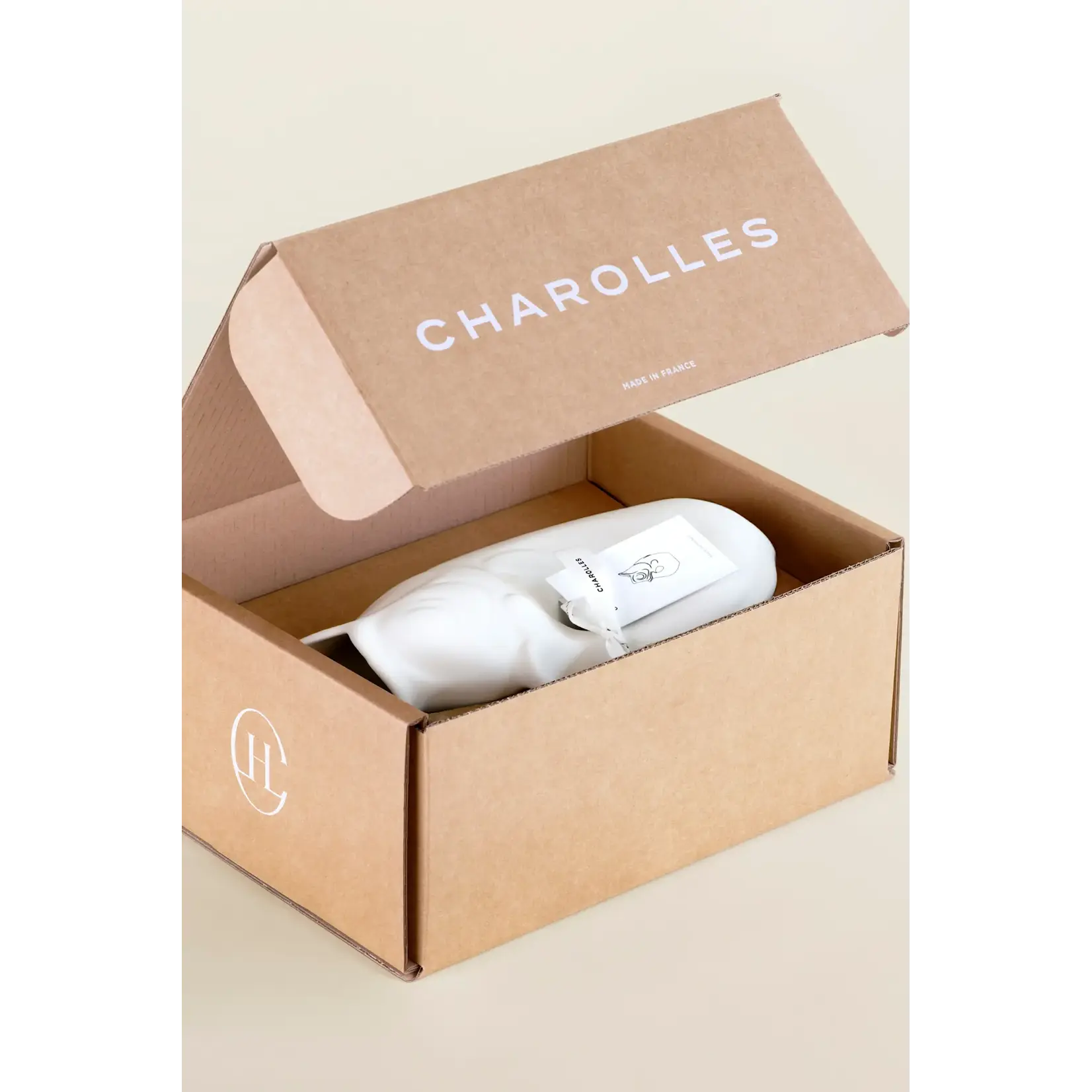 Manufacture de Charolles Carafe Glouglou Blanc Brillant