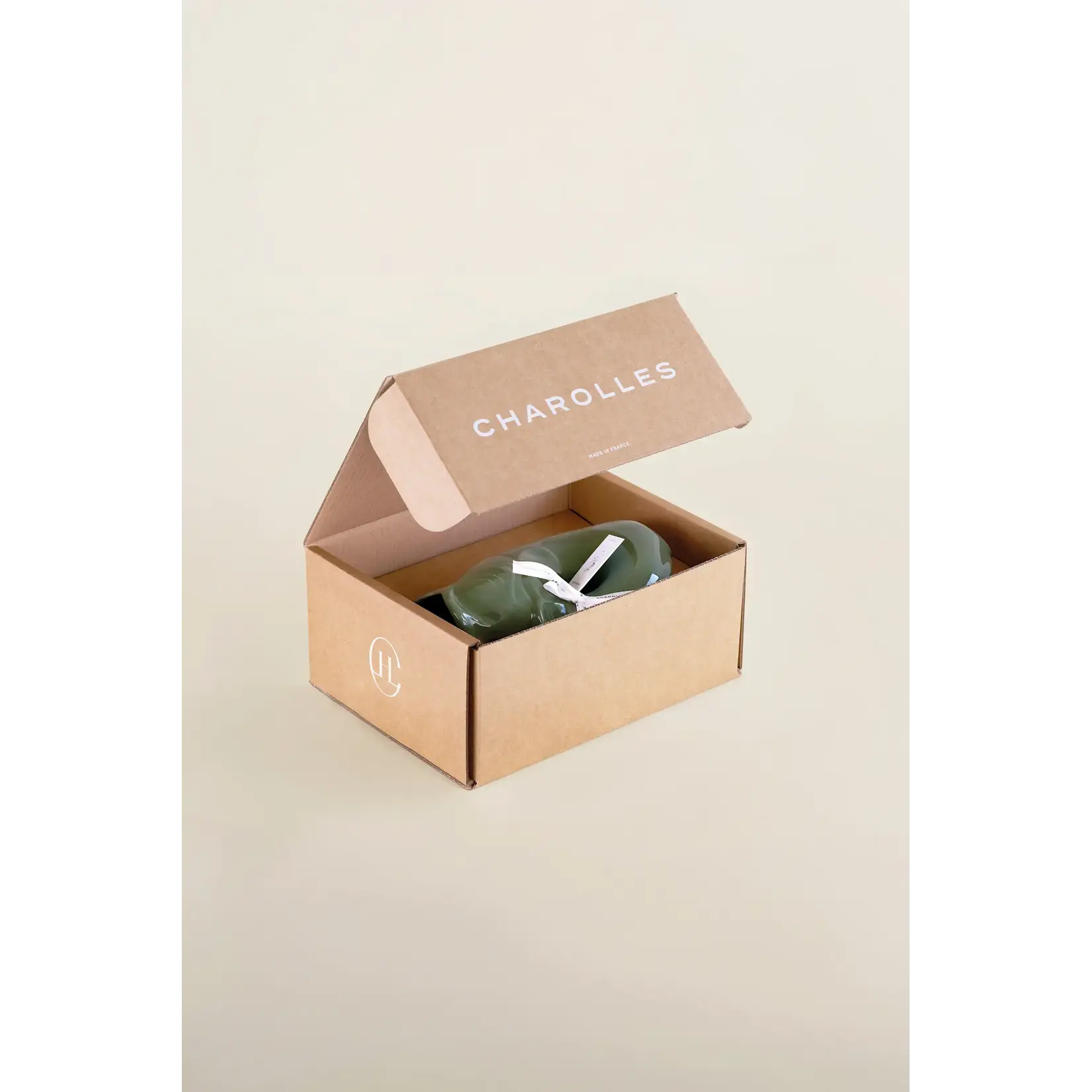Manufacture de Charolles Carafe Glouglou Kaki Brillant