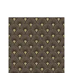 Serviettes en Papier 25 cm Art Déco Black
