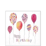 Serviettes en Papier 25 cm Birthday Balloons