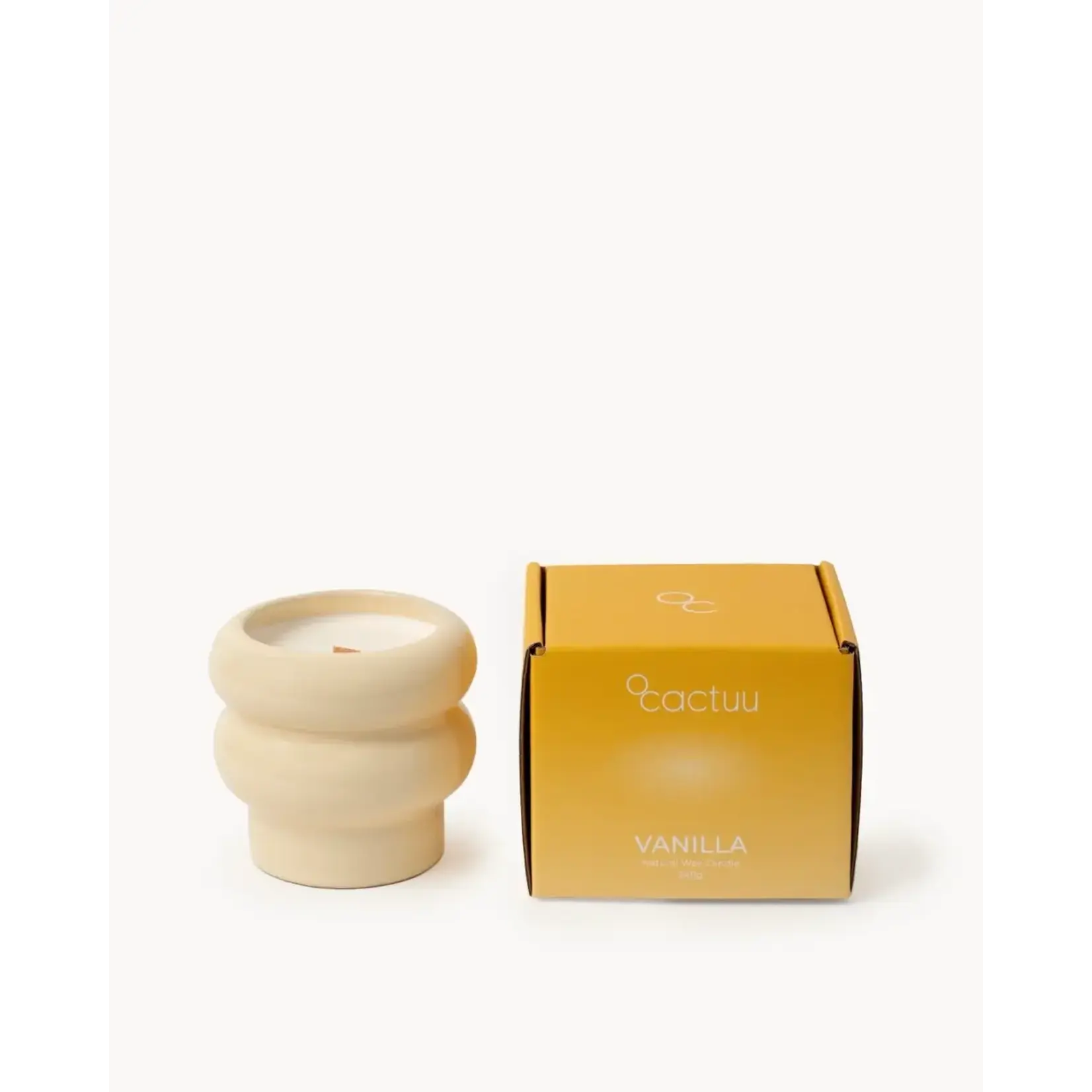 Ocactuu Bougie Ripple 240 gr Crème Vanille