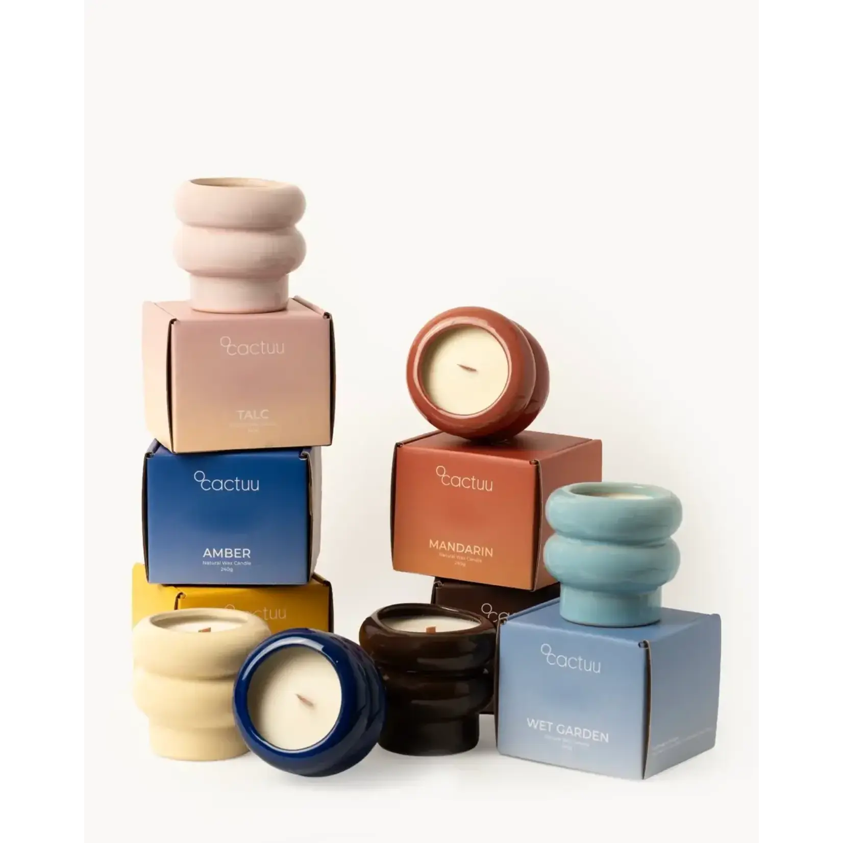Ocactuu Bougie Ripple 240 gr Crème Vanille