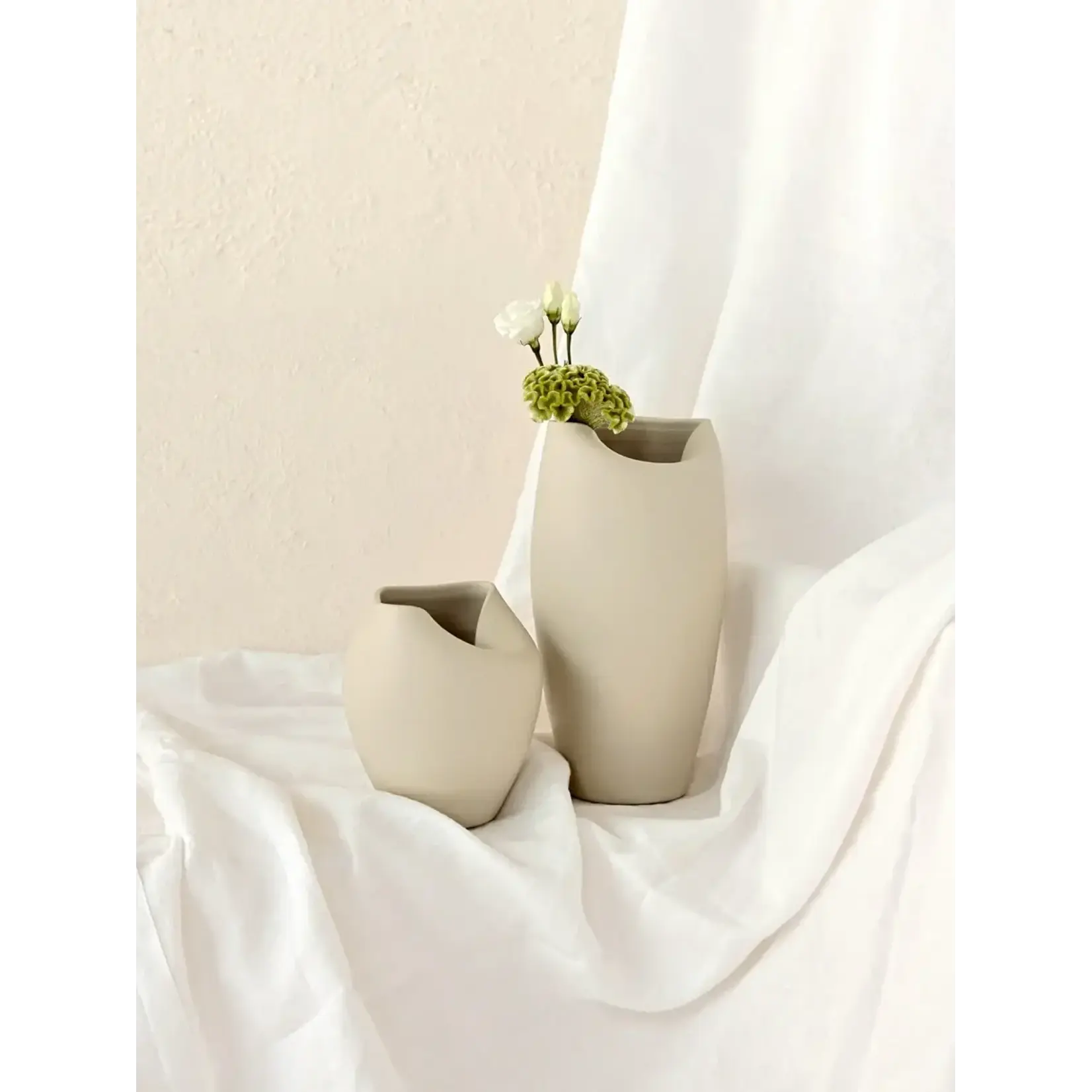 Ocactuu Vase Peony L Off White
