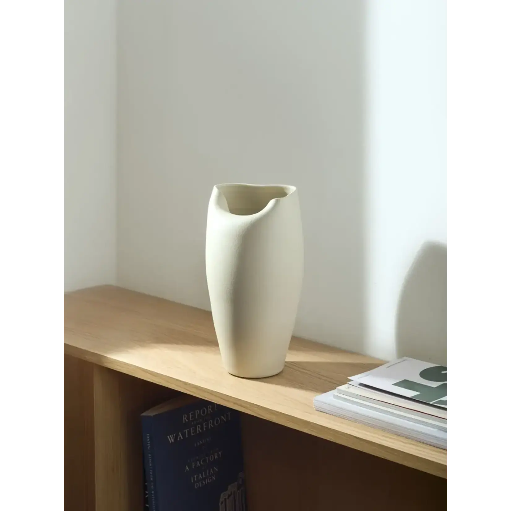 Ocactuu Vase Peony L Off White
