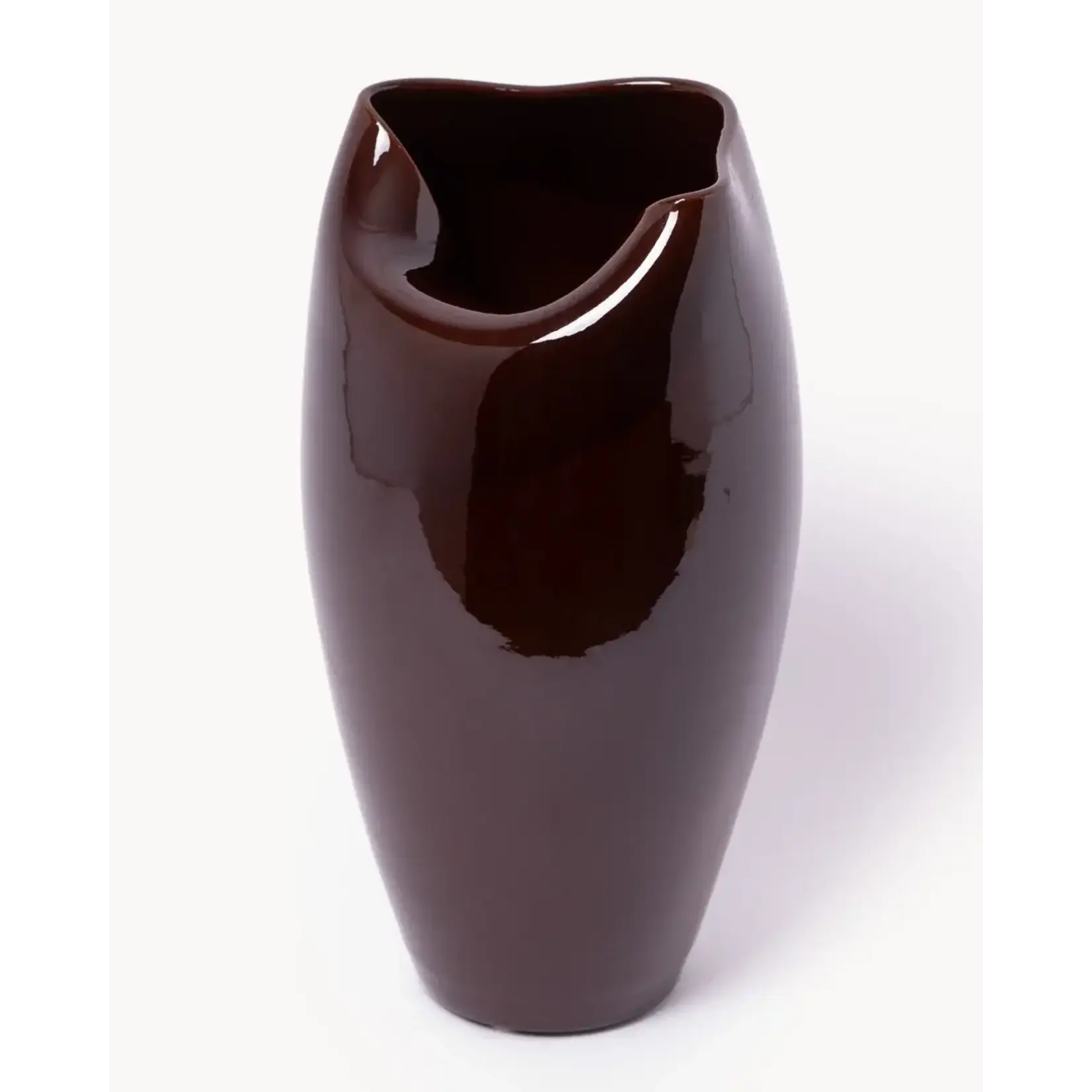 Ocactuu Vase Peony L Glazed Brown