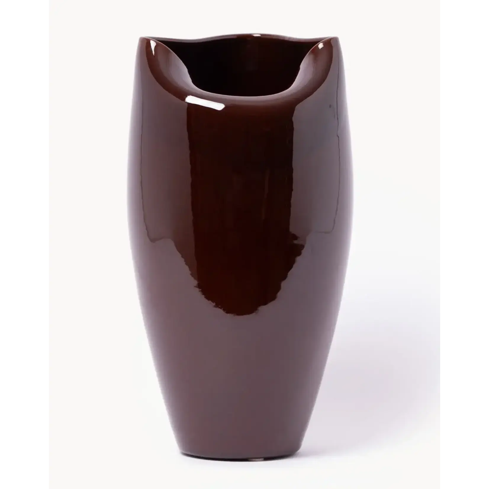 Ocactuu Vase Peony L Glazed Brown