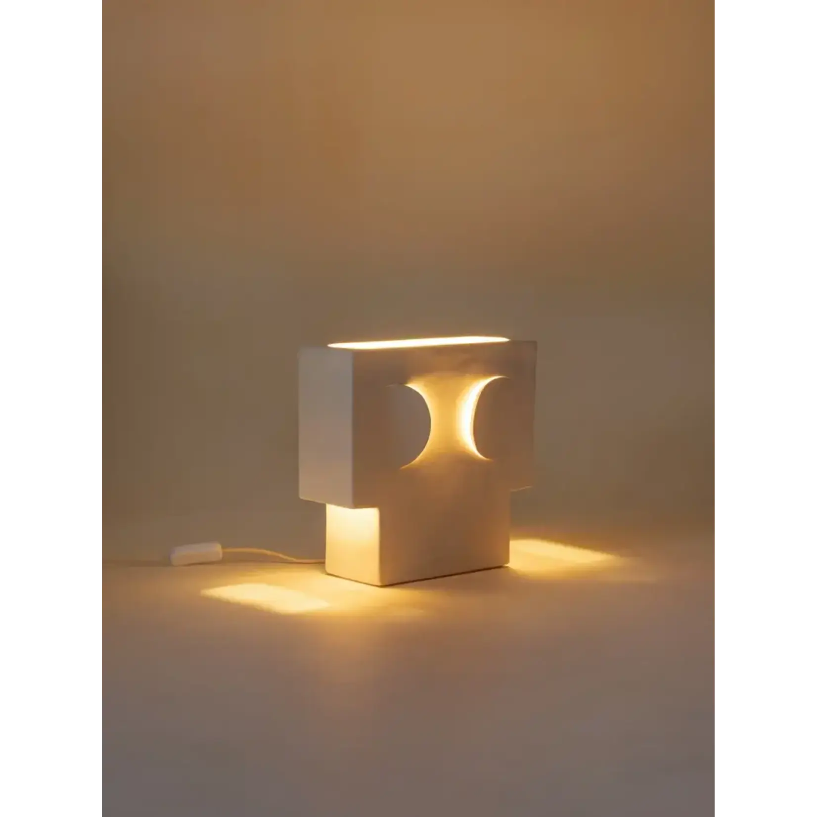 Pomax Eclipse Lampe Blanche 28*27 cm