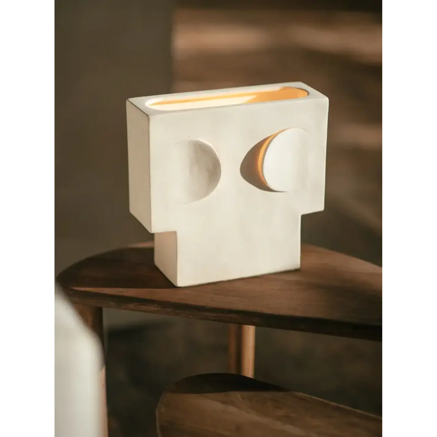 Pomax Eclipse Lampe Blanche 28*27 cm