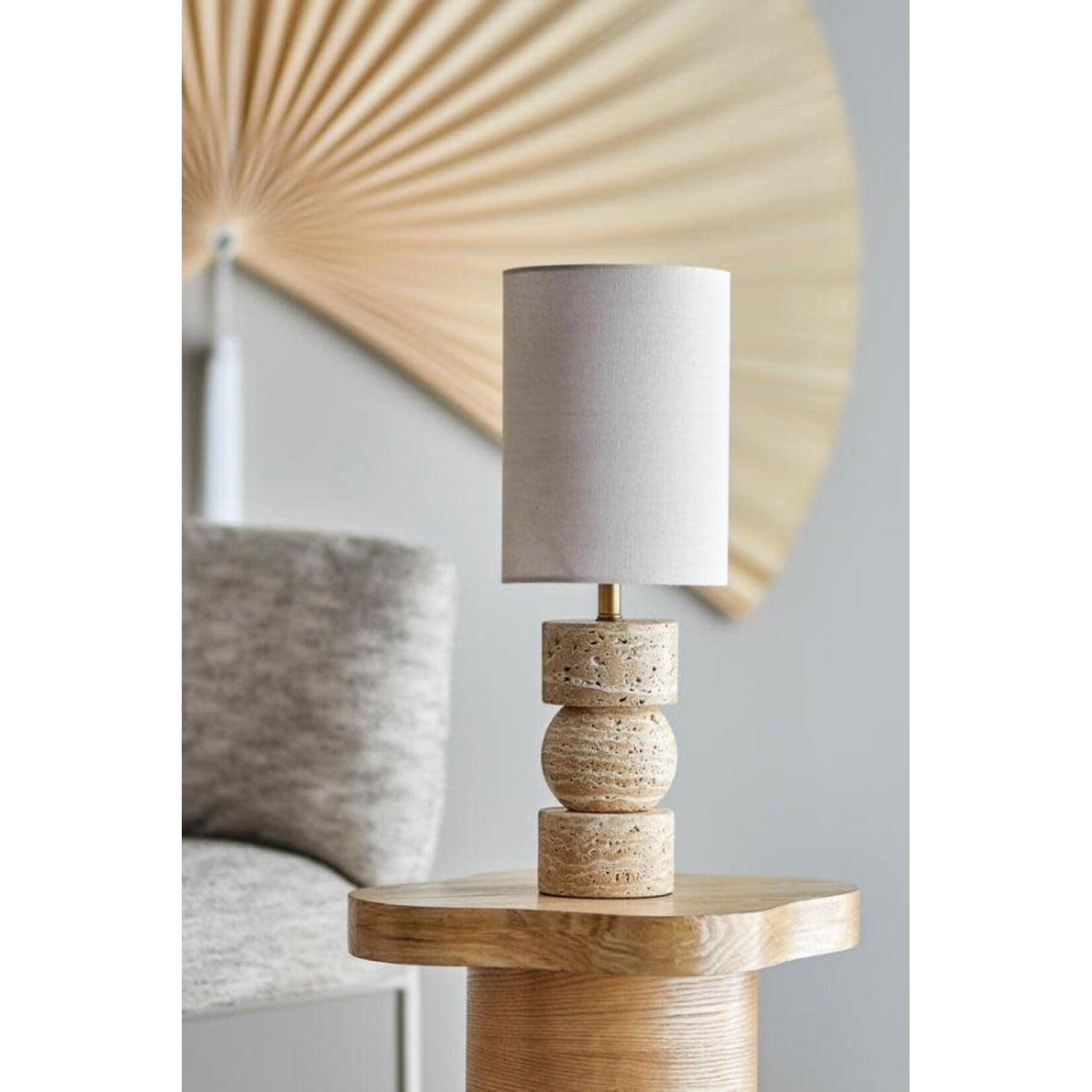 Bloomingville Lampe de Table Marci Travertin 19*53 cm