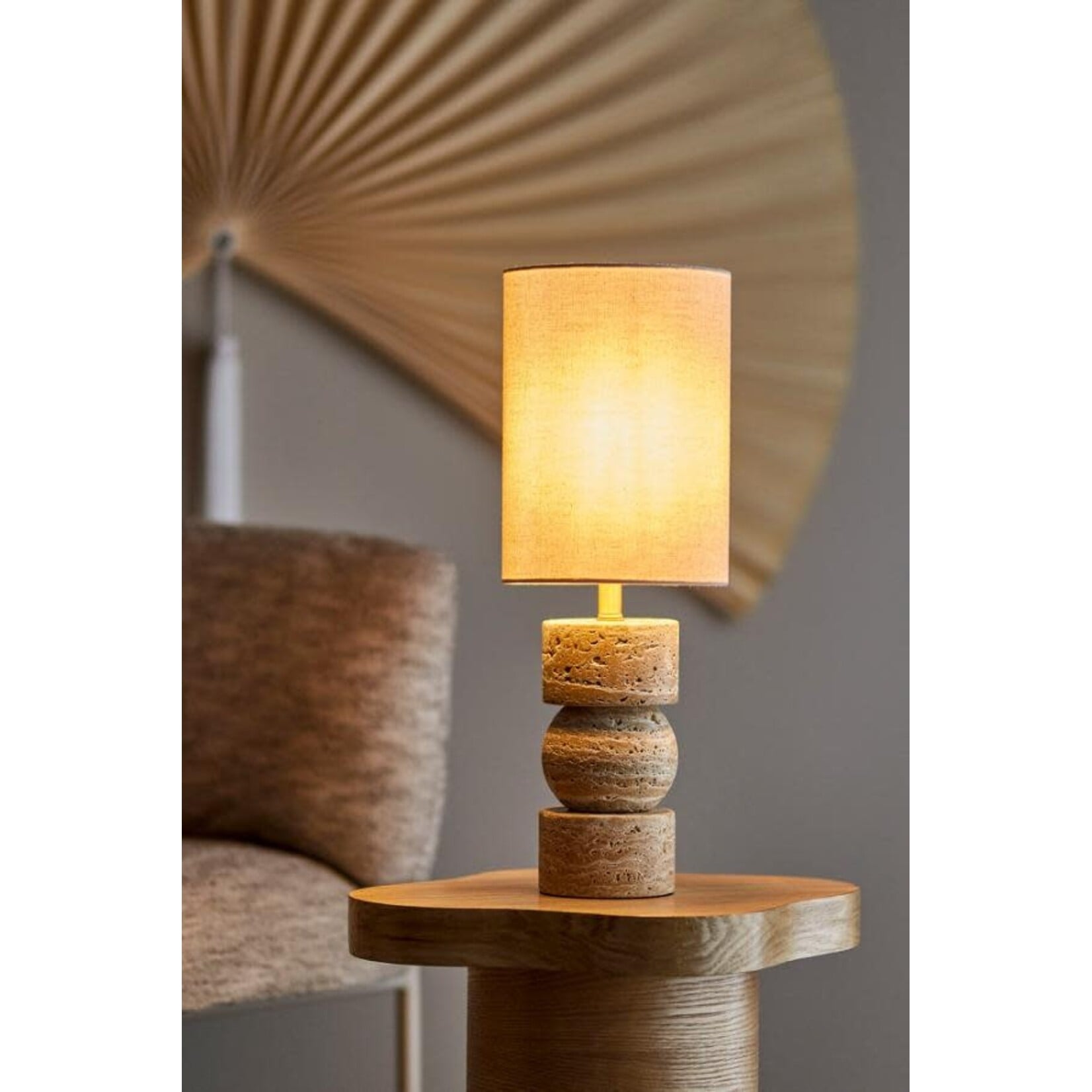 Bloomingville Lampe de Table Marci Travertin 19*53 cm