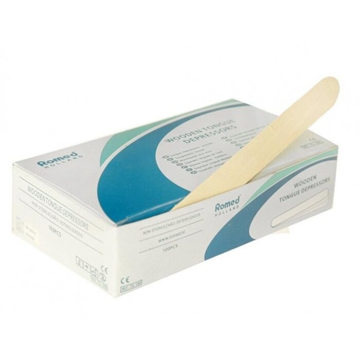 Romed Romed Houten Tong Spatels - Doos van 100