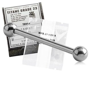 TITANIUM BARBELL STERILE Straight