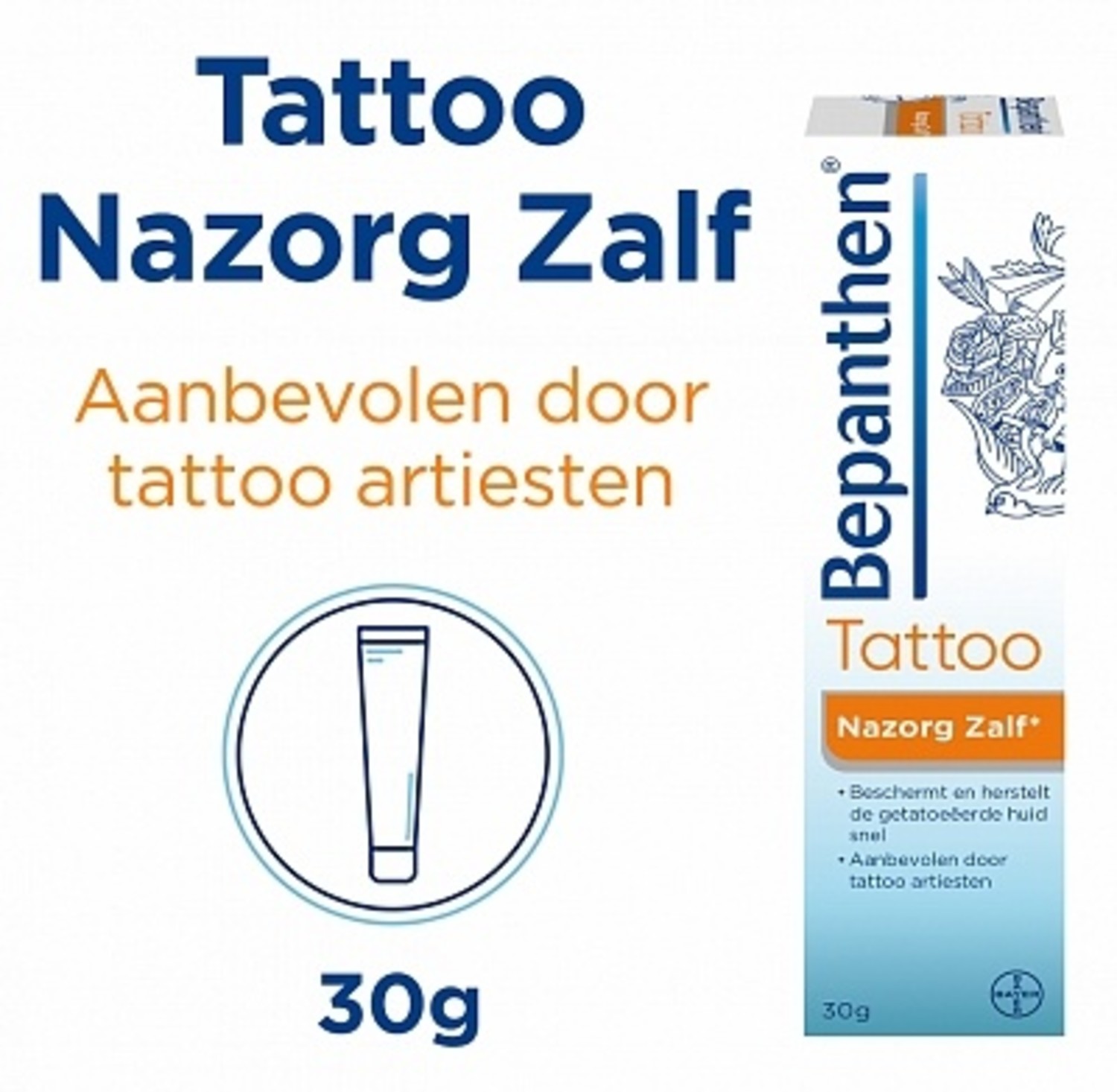 Weven astronomie Ja Bepanthen Tattoo Nazorg Zalf 30 gram tube - TATTOOGEAR TATTOO-GROOTHANDEL