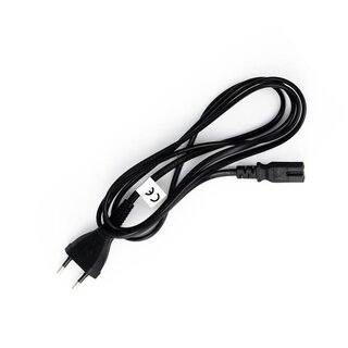 Power cable with Euro plug black 1,80m