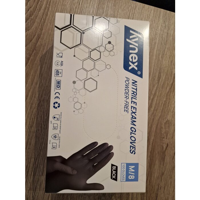 Intco Nitril  Lynex  - Nitril Handschoenen - Zwart  -