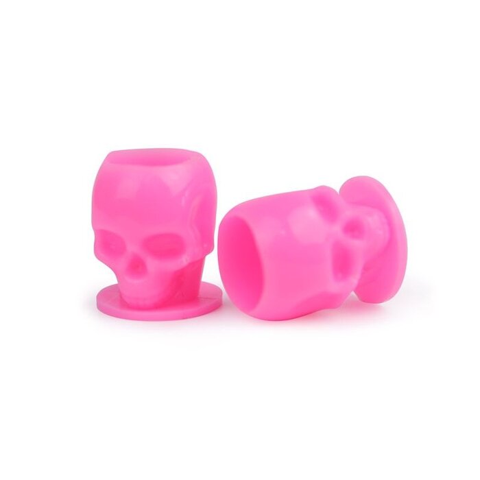 Skull ink caps pink Ø 12mm - height 20mm - 200 pcs