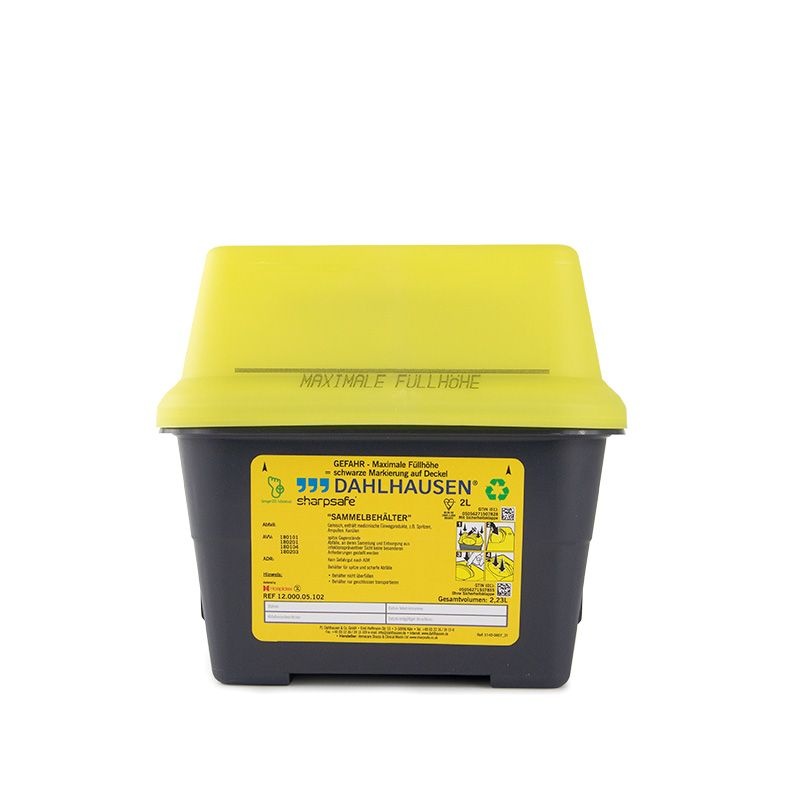 Sharpsafe Needle Dump Bin 2 L- made from recycled plastic