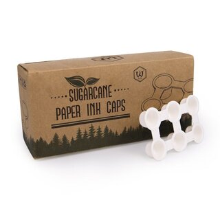 Paper Ink caps Tray Ø 12mm-20 trays a. 6 pcs Biodegradable