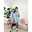 T-shirt dress 2213 blauw