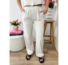 Pantalon linnenlook 9927 Beige