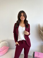 Dames 2 Delig Set Stacey - Burgundy