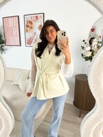 Dames gilet W24749 ecru