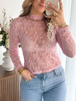 Dames lace shirt 30237 roze